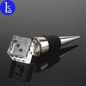 Customs Our Own Logo Wedding Decorative Dice Shaped Wine Bottle Stopper