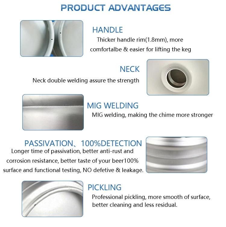 1/6bbl 19.8L Stainless Steel Beer Kegs Distributor for Us