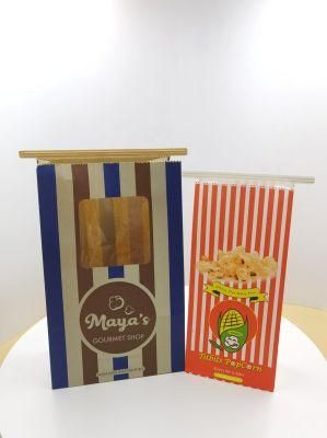 Tin Tie Food Packaging Kraft Paper Bags with Clear Window