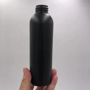 250ml HDPE Plastic Round Shape Matt Black Bottle