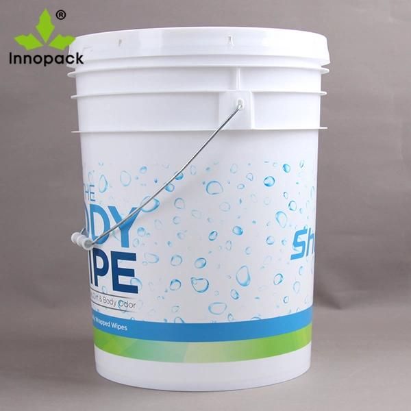 Custom Size Logo 5gallon Plastic Pails 20L Paint Bucket with Lids