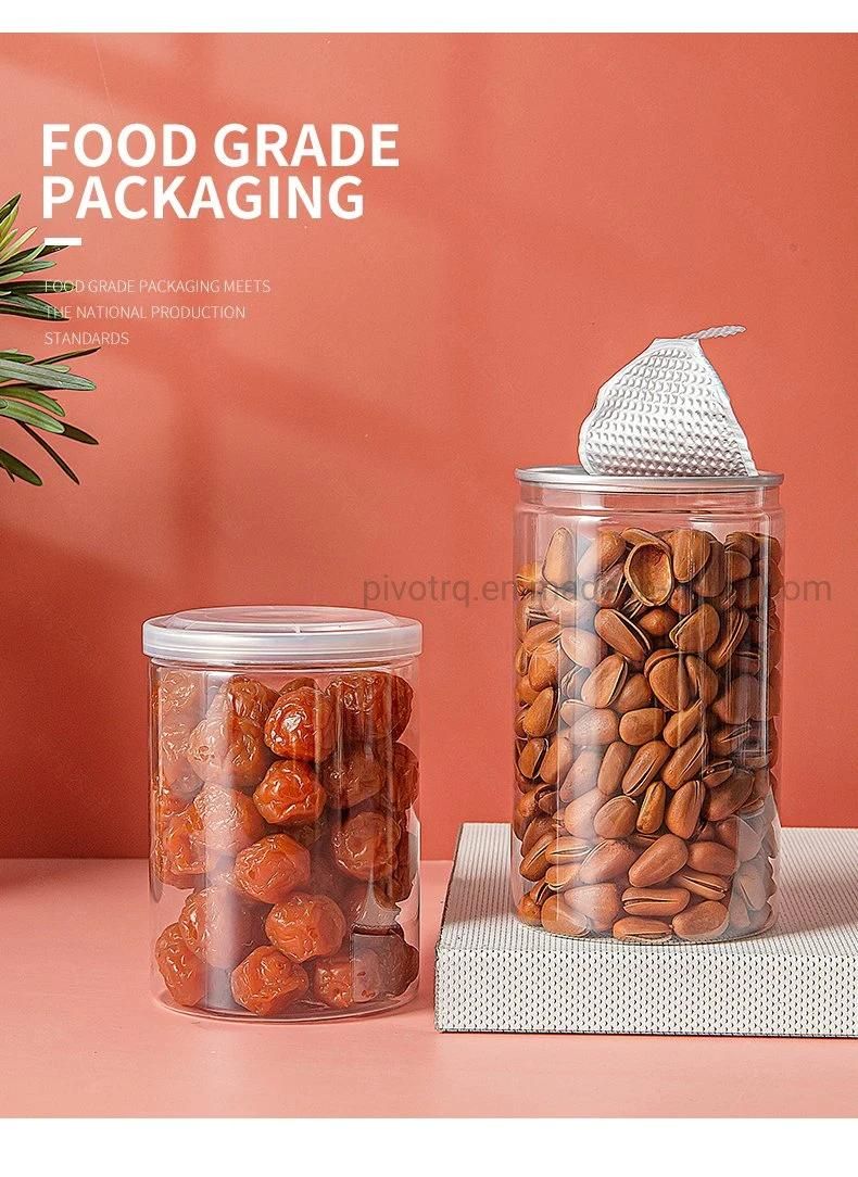 340ml Plastic Easy Open Pet Can for Dried Food /Snacks with Soft Peel Cap