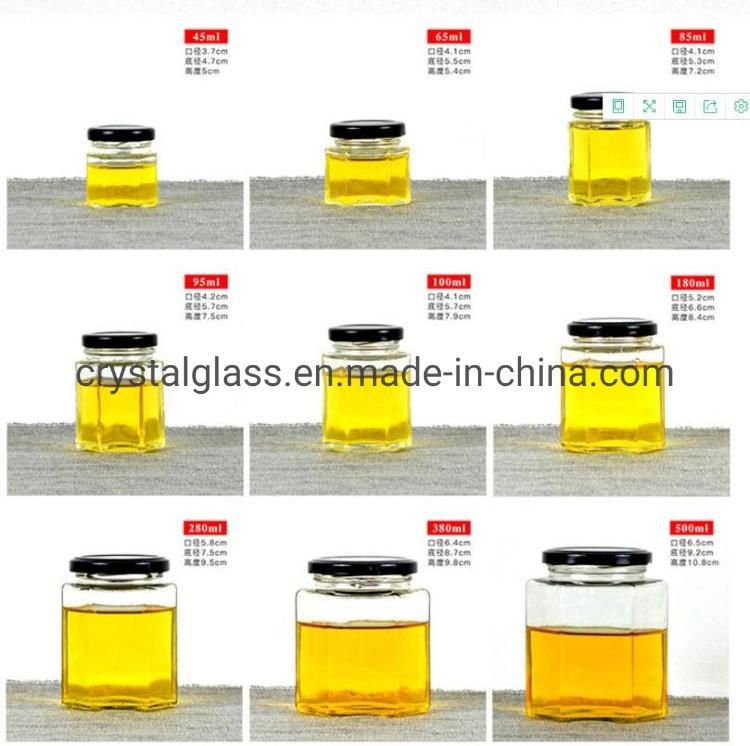 500g 1000g High Quality Metal Lid Honey Glass Package Customize Food Glass Jar Manufacturers