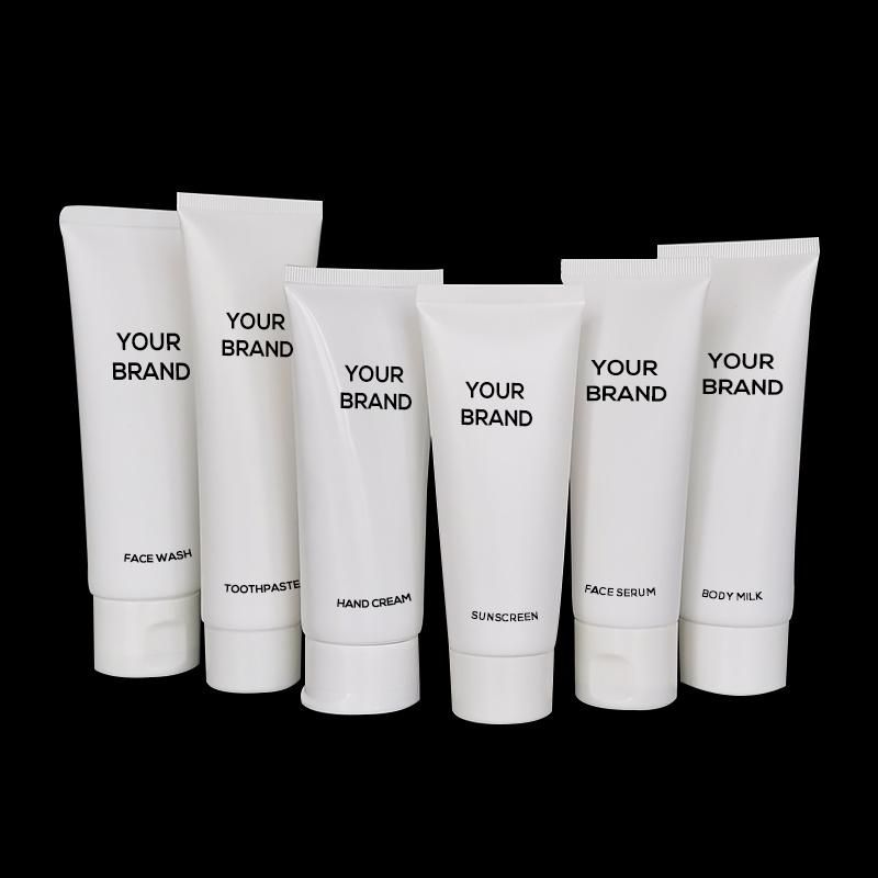 Cosmetic White Hand Cream Tubes Plastic Tube Packaging Squeeze Tube with Silvery