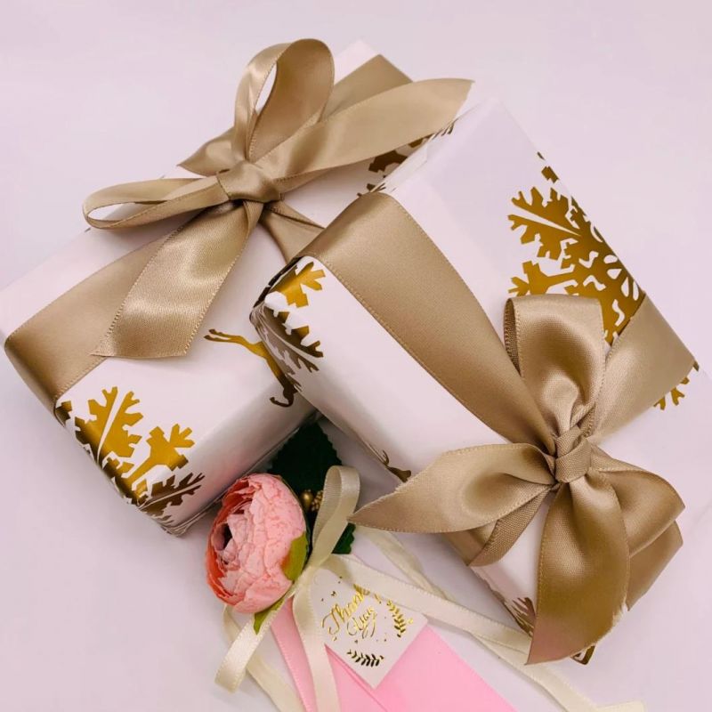 Wholesale Christmas Custom Flower Wrapping Paper Gift Wrapping Paper
