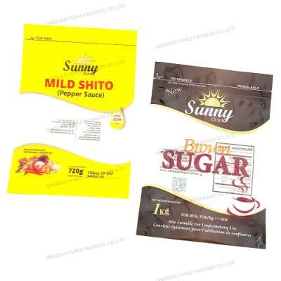 Custom Printed Stand up Mylar Aluminum Foil Zip Lock Pouch Food Storage Moisture Proof Bags with Clear Window