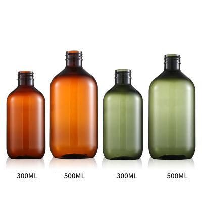 300ml/500ml Shampoo Shower Gel Container with Pump Bathroom Soap Dispenser Refillable Lotion PET Bottle