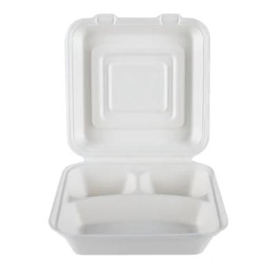 Disposable Sugarcane Food Containers with Compartments