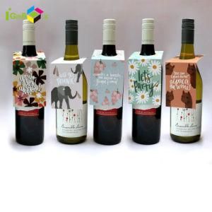 Customized Paper Hang Tags Colored Wine Bottle Tags in Die-Cut Round