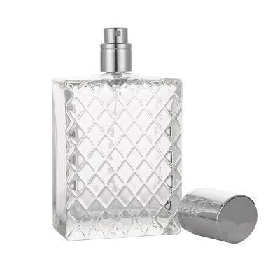 100ml Big Square Glass Perfume Bottles Empty Spray Atomizer Portable Refillable Bottle Clear Travel Fashion Bottle
