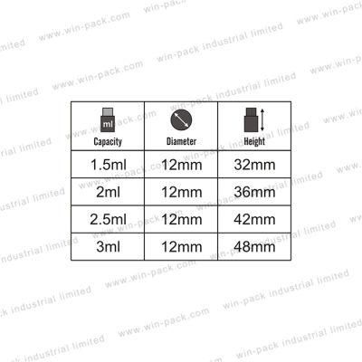 Mini 0.5ml 1.5ml 2ml 3ml 5ml Water Atomizer Glass Perfume Mist Sprayer Bottle