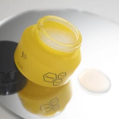 Fomalhaut Customized Print Yellow 50ml Glass Jar for Cosmetic Packaging