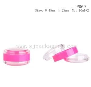 Double Ended Plastic Cosmetic Cream Container