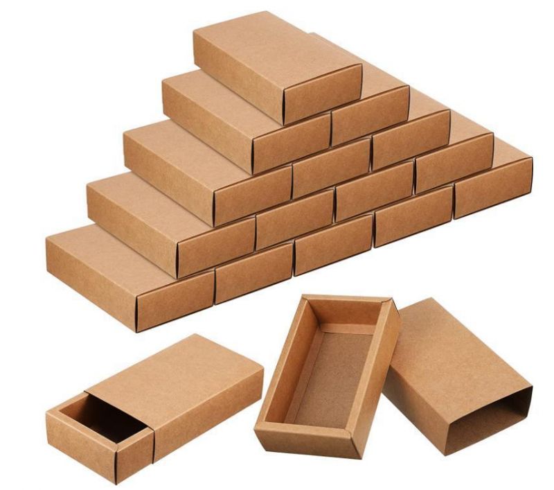 Kraft Paper Drawer Box Mini Crafts Cardboard Present Boxes for Business and Soap Jewelry Candy Weeding Party Favors Present Packaging Boxes