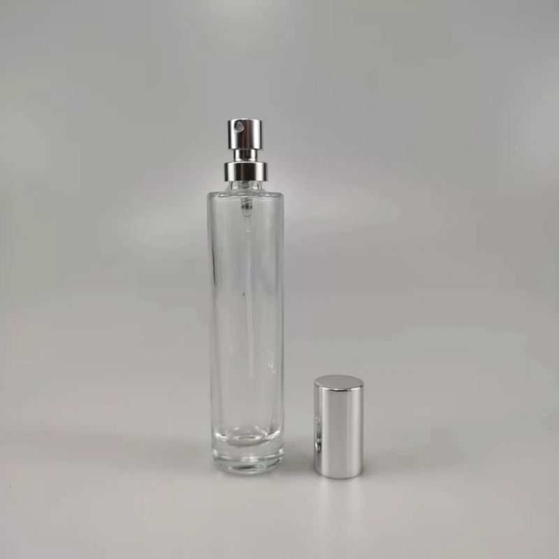 Luxury 35ml Round Glass Fragrance Bottle Perfume Bottle with Golden Silver Sprayer