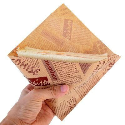 Takeaway Kebab Paper Bakerys Wood Custom Sandwich Bag