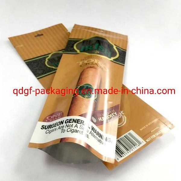 Mylar Smoking Bags for Cigar Wrap Packaging in Display Box