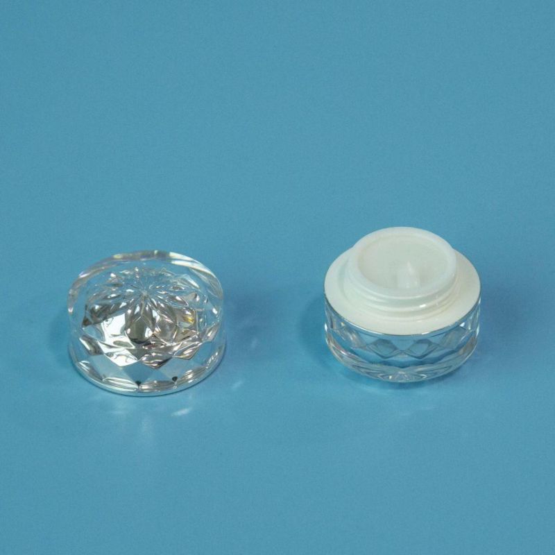 Top Sale Round Empty 10ml Cream Jar with Frosted Plastic Jar with Aluminum Lid