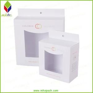 Full Color Printed Hanger White Cardboard Paper Box with Window