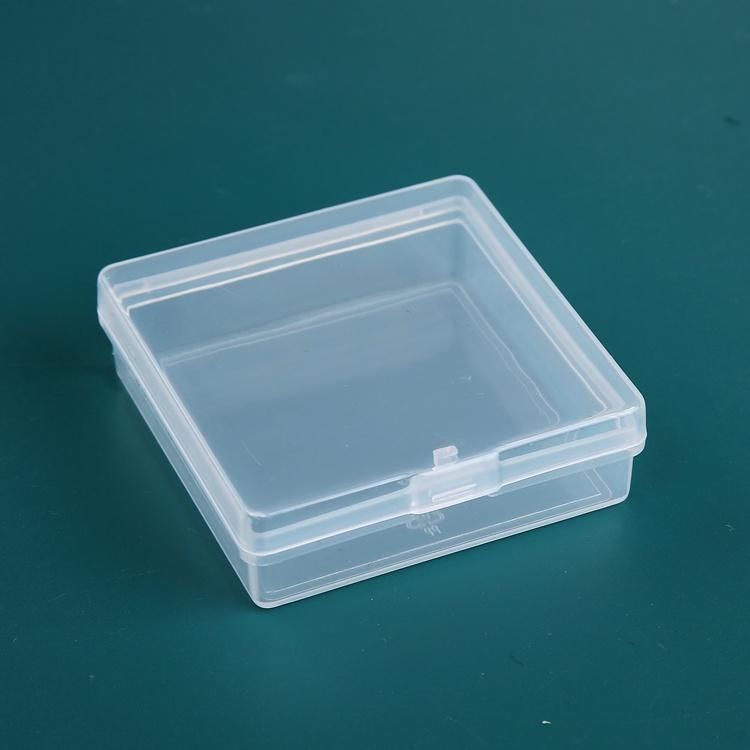 New Small PP Plastic Transparent with Lid Square Collection Container Cards Jewelry Storage Box