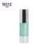 Refillable Eco Friendly Cosmetic Packaging 30ml Green Airless Pump Bottle Silver Effect