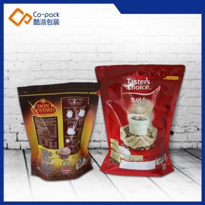 Shiny Plastic Printing Coffee Packaging Bag with Zipper