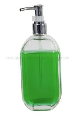 500ml Glass Bottle with Stainless Pump for Hand Sanitizer Hand Soap Bottles