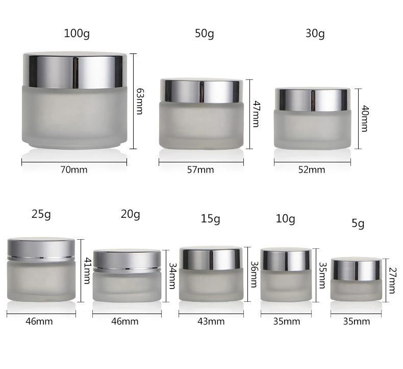 Cosmetic Bottle with Silver and Gold Caps for Face Care