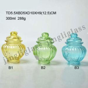 300ml Colored Glass Storage Jar / Glass Jar