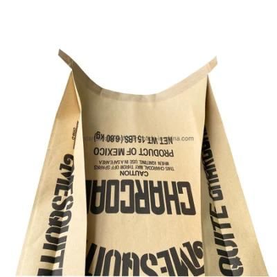 Kraft Paper PP Woven Bag for 15lb Mesquite Charcoal Bag