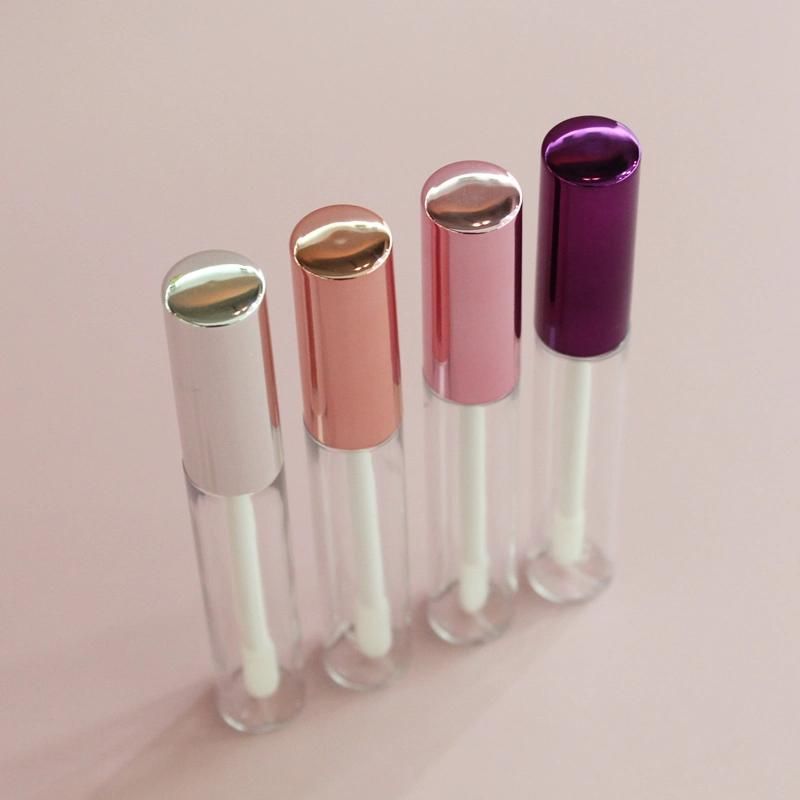 Purple Lip Gloss Container Tube Custom Lipgloss Transparent Liquid Packaging