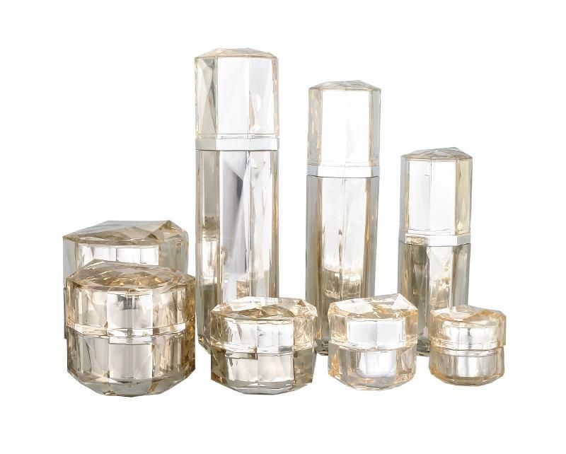 in Stock 1 Oz 2 Oz 4oz 5g 10g 12g 15g 30g 50g Diamond Clear Empty Cosmetic Plastic Makeup Jars with Lids
