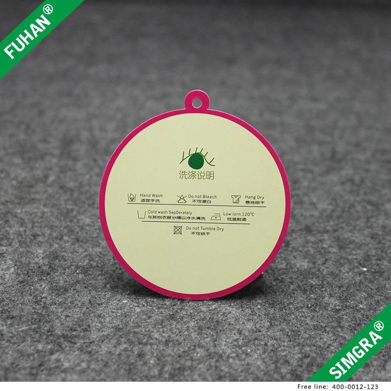 FSC Fancy Simple Design Round Shape Paper Custom Hangtag