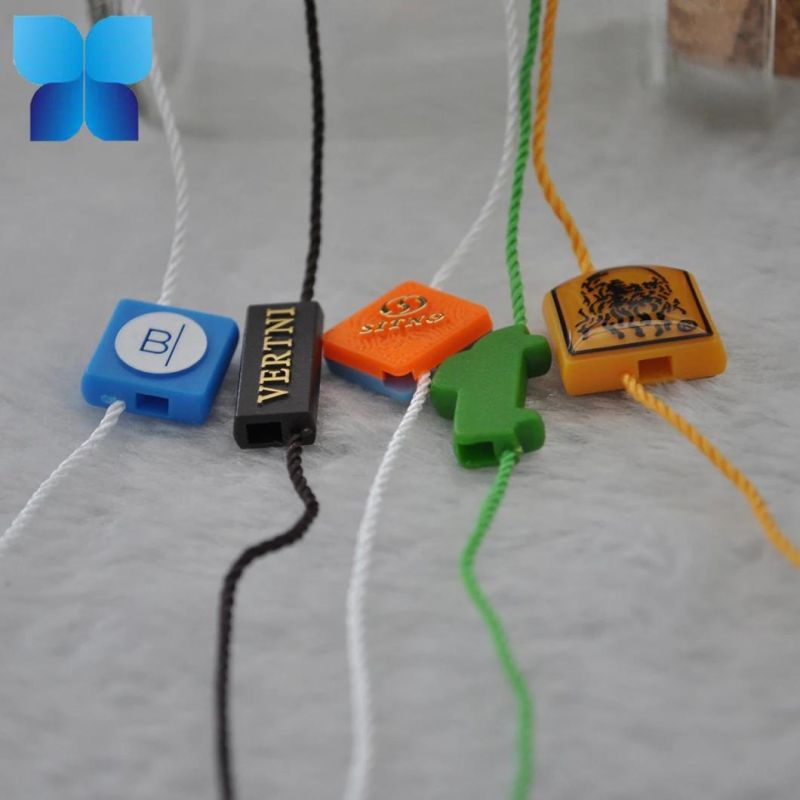 2019 High Quality PVC Seal Tag Custom Hang Plastic Seal Tag for Clothing Hang Tag String