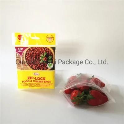 Printed Reusable Clear Plastic LDPE Ziplock Poly Bag for Food Packaging