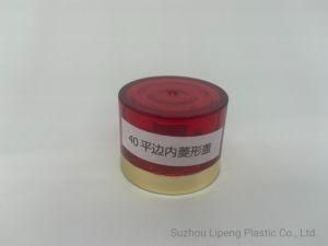 Acrylic Red with Gold Screw Cap for PE Packaging Cosmetic Tubes