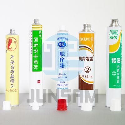 Squeeze Collapsible Elongated Nozzle Tube Pure Aluminum Empty Container for Pharmaceutical Ointment Hair Dyeing Packing