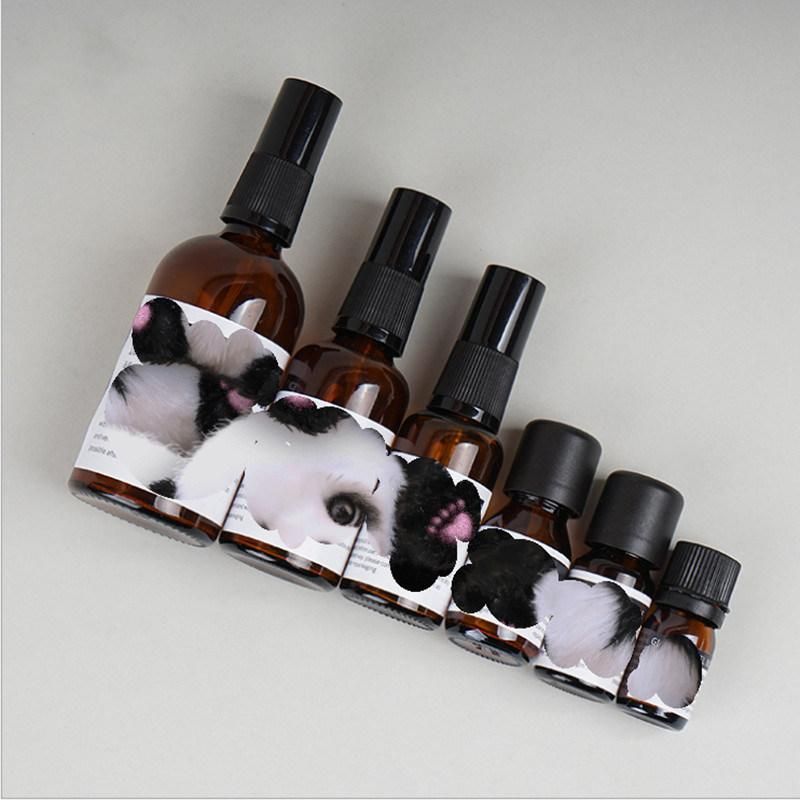 Square Amber Dropper Bottle Brown Glass Bottle Serum Bottle 30ml