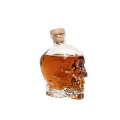 200ml, 500ml, 700ml, 750ml, 1000ml Crystal Skull Glass Bottle