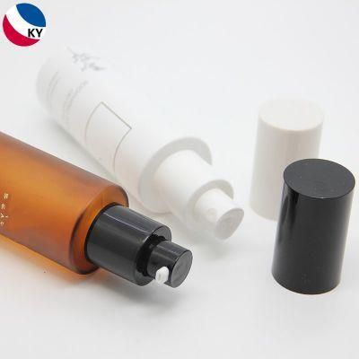 Skincare Cosmetic Glass 2oz Serum Pump Bottle Essential Oil Round Glass Bottles 60ml