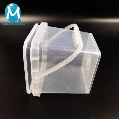 Transparent Clear Plastic Bucket for Pet Food