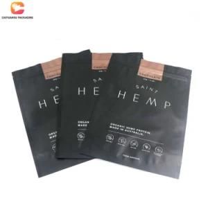 Matte Black Resealabe Ziplock Aluminum Foil Bag for Hemp
