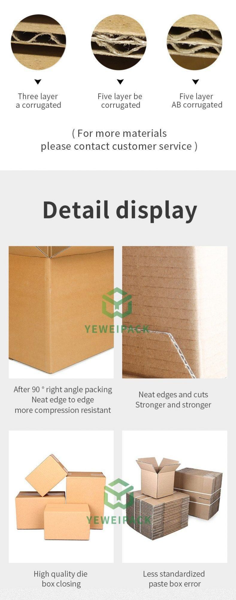 Wholesale Custom Recycled Corrugated Box Shipping Cardboard Box Ultrahard Packaging Box