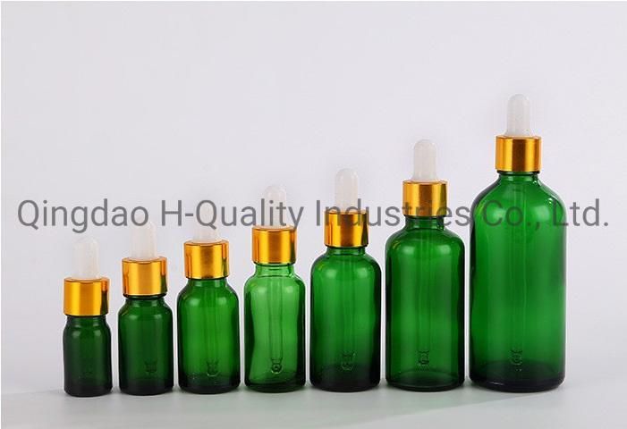 5ml-100ml Green/Blue Essential Oil Perfume Glass Bottles with Screw Caps