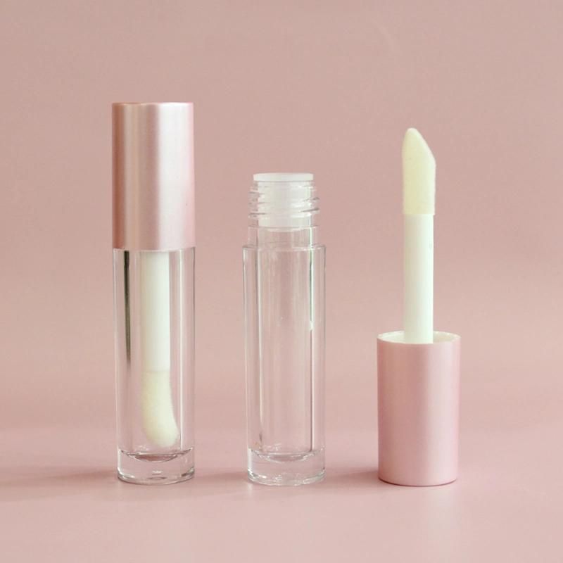Pink Lipgloss Tubes Empty Lip Container with Big Brush
