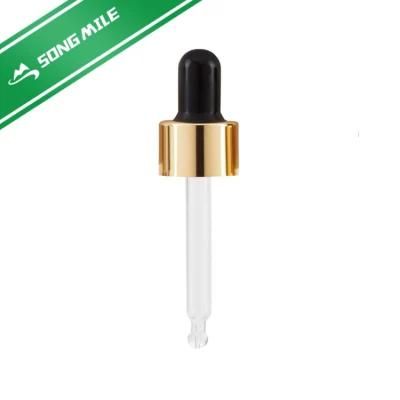 18mm 20mm Cosmetic Plastic Dropper Cap with Plastic Pipette