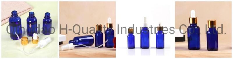 5ml/10ml/15ml/20ml/30ml/50ml/100ml Blue Essential Oil Glass Bottles, with Cap