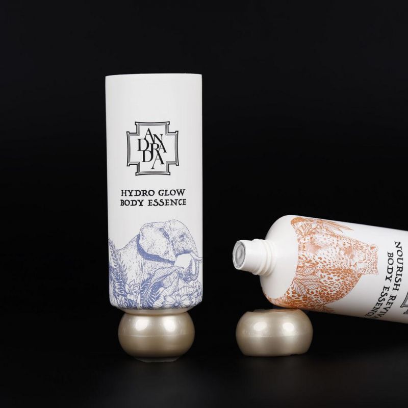 Custom White Plastic Tubes Cosmetic Packaging Tube 1oz 2oz 3oz 4oz Makeup Packaging