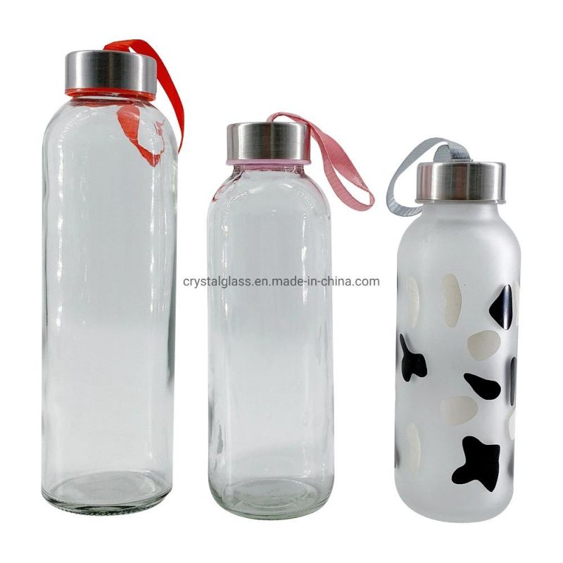 BPA Free Eco Friendly Glass Bottle Water Drinking for Sports or Traveling
