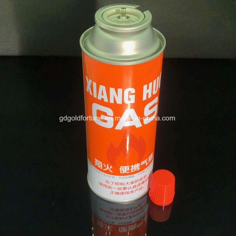 Empty Butane Gas Can with Valve and Cap